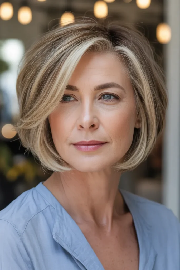 Angled Bob with Face-Framing Layers