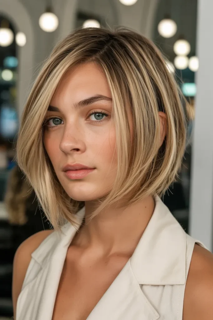 Angled Bob with Layered Movement