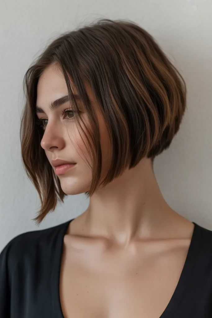 Angled Layered Short Bob