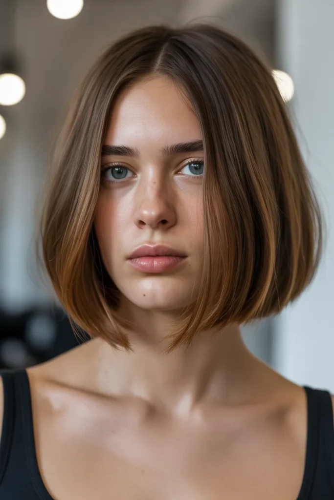 Angled Lob for Fine Hair