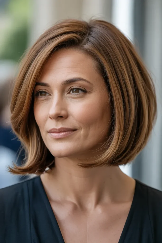 Angled Lob with Side Part