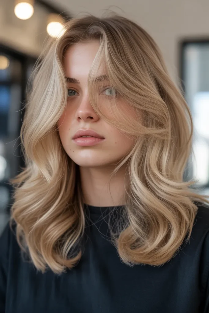 Ashy Honey Blonde Layers