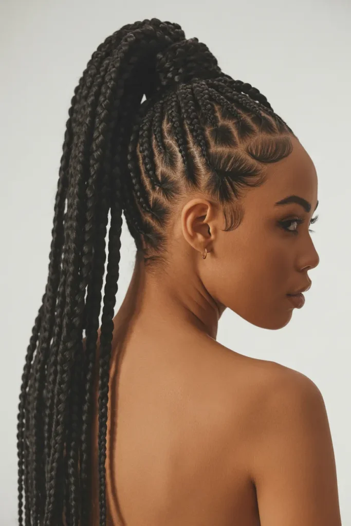 Braided High Ponytail