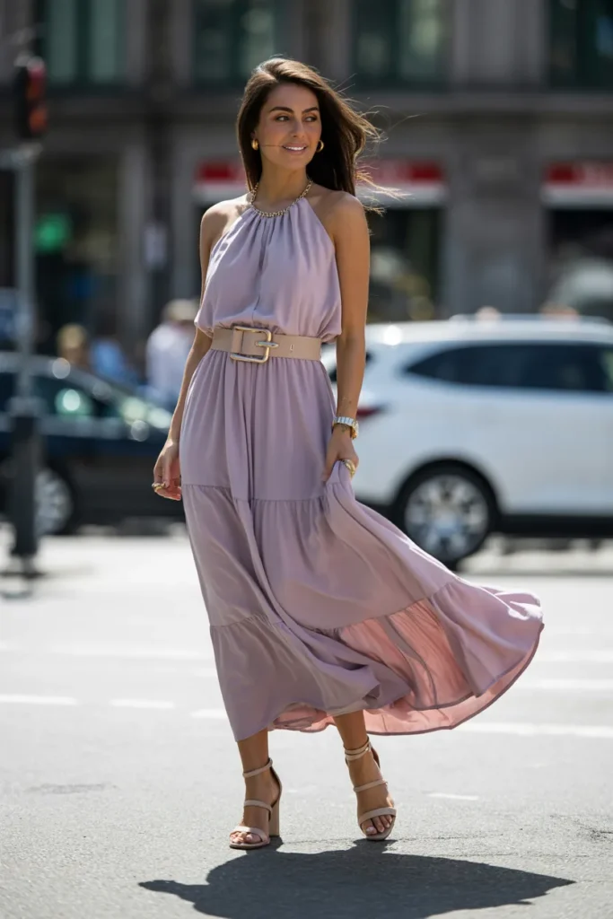 Breezy Maxi Dress with Statement Belt
