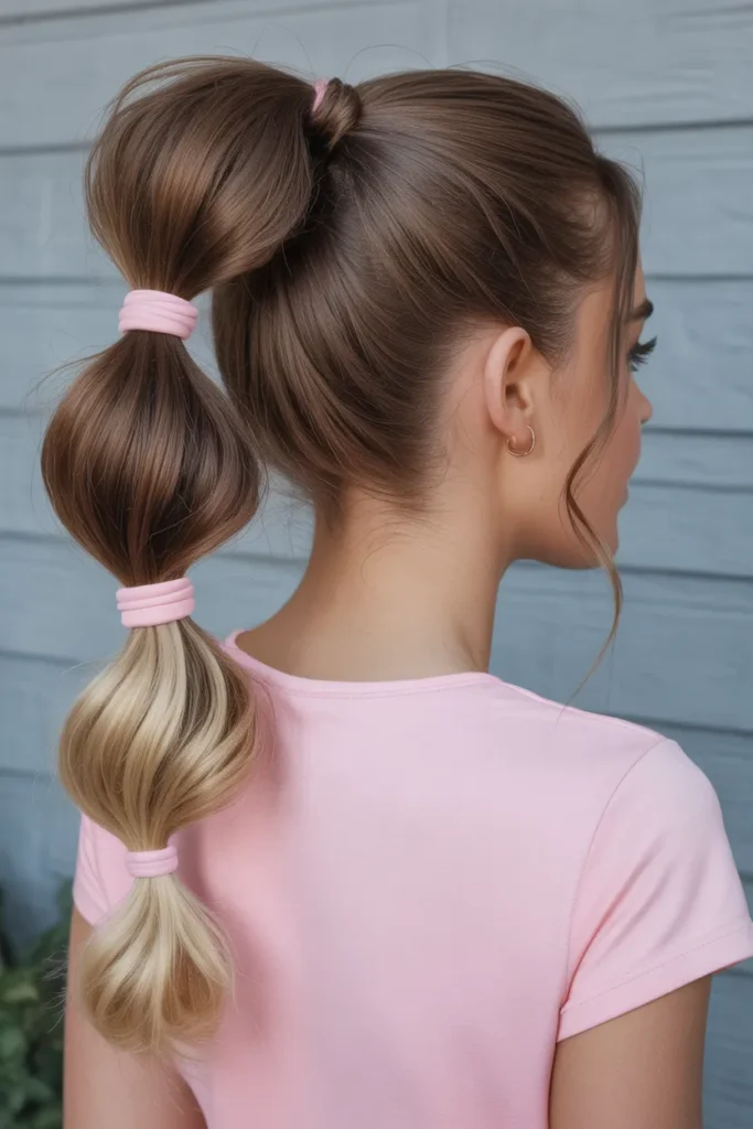 Bubble Braid Ponytail