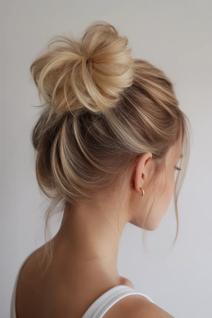 Bubble-Inspired Messy Bun