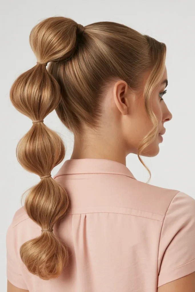Bubble Ponytail with Soft Texture
