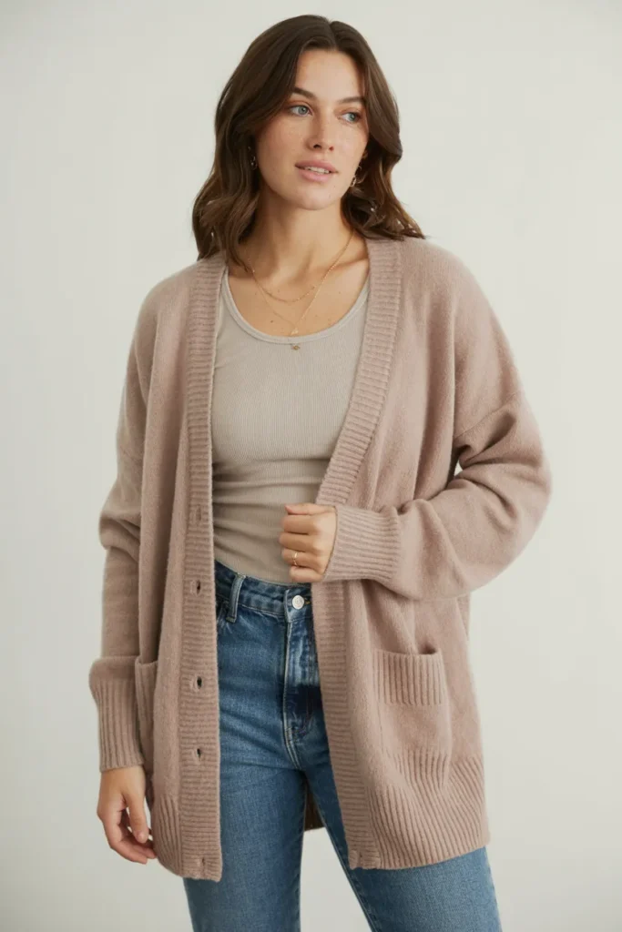 Casual Cardigan with Tank and Jeans