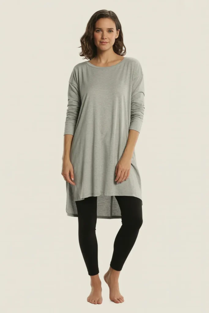 Casual Tunic Top with Leggings