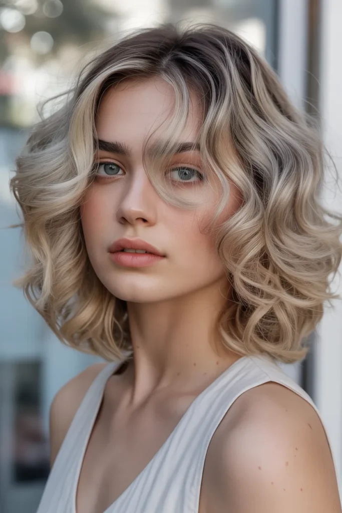 Champagne Blonde and Ash Brown Bold Contrast