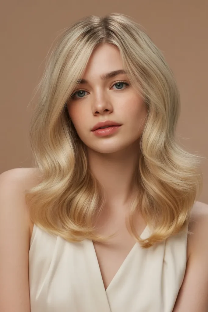 Champagne Blonde with Subtle Shine