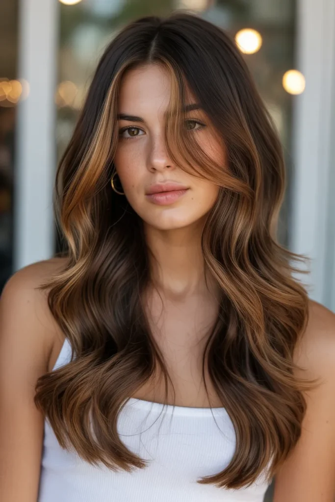 Chocolate Brown with Caramel Highlights