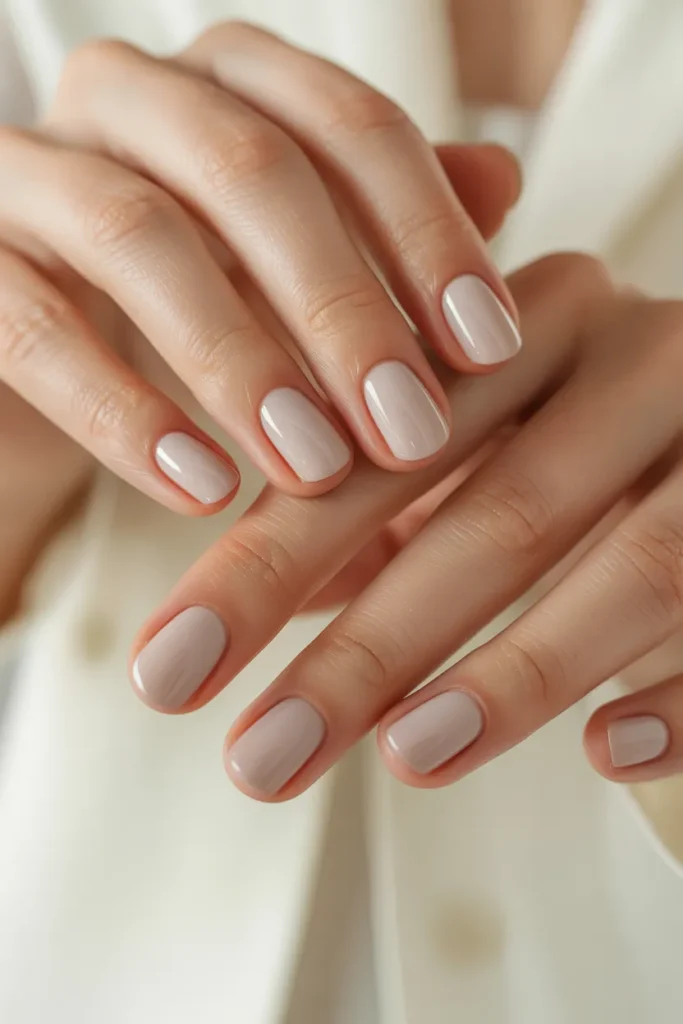 Classic Beige Short Nails