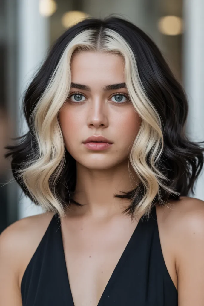 Classic Blonde and Black Calico Hair Color