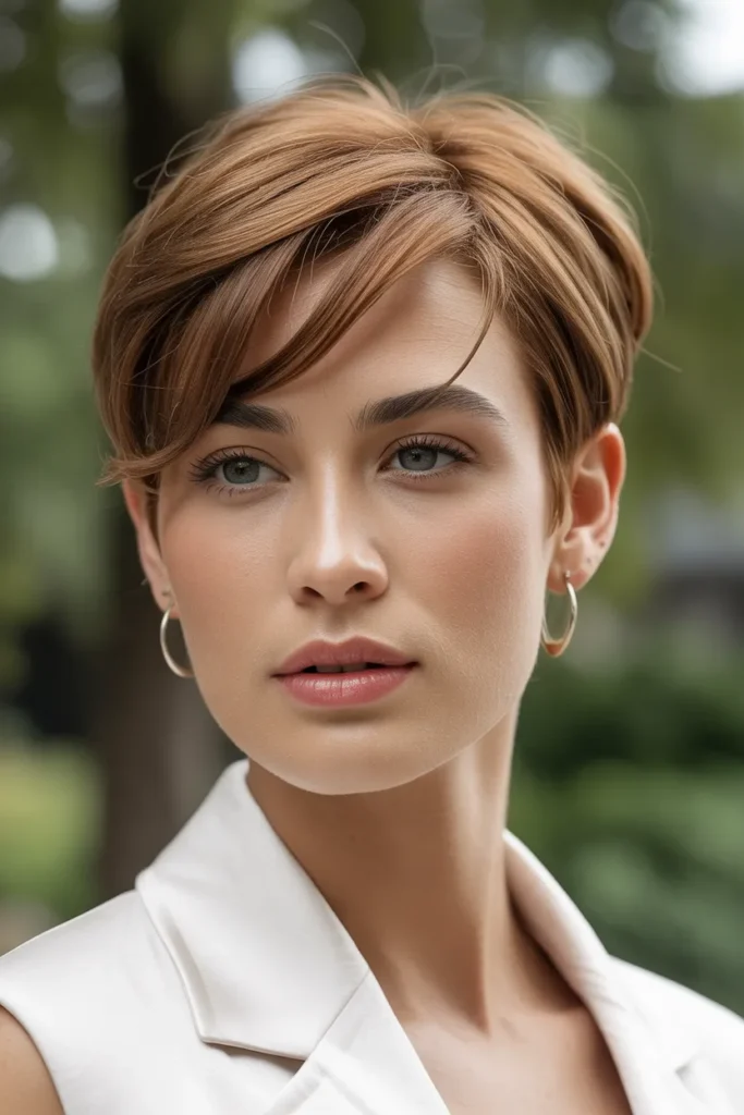 Classic Crop with Side-Swept Bangs