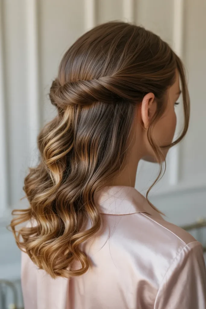 Classic Half Up with Defined Curls