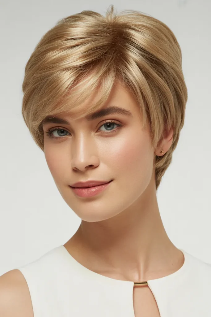 Classic Short Crop with Layered Texture