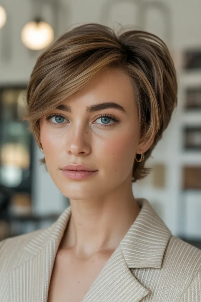 Classic Short Crop with Side Part