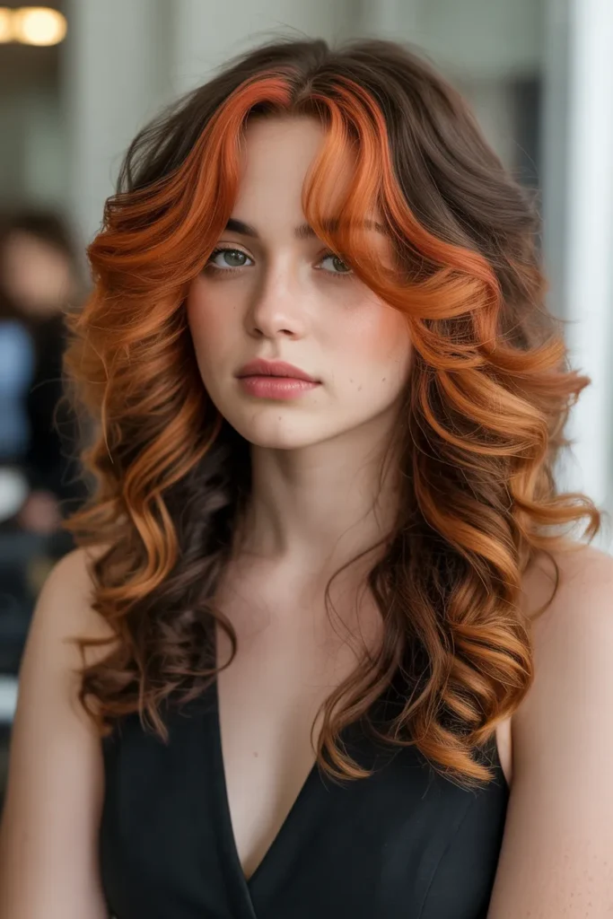 Copper Red and Dark Brown Calico Look