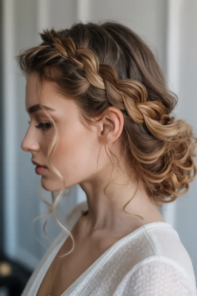 Curly Braided Crown
