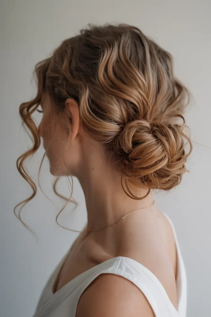 Curly Low Bun