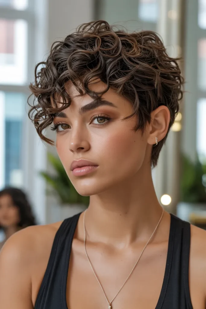 Curly Pixie Cut