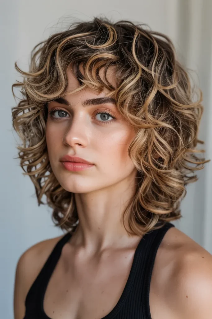 Curly Shag Cut