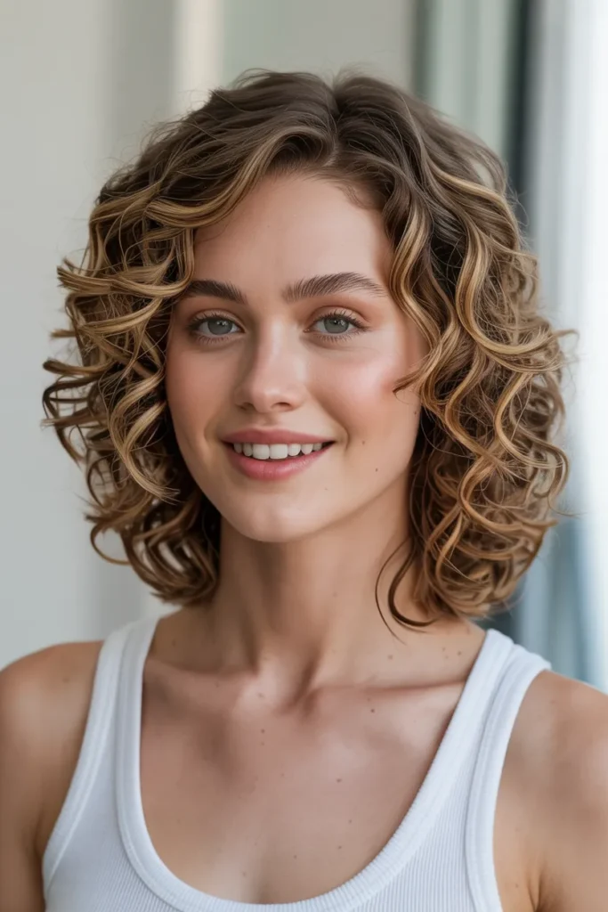 Curly Shoulder-Length Cut