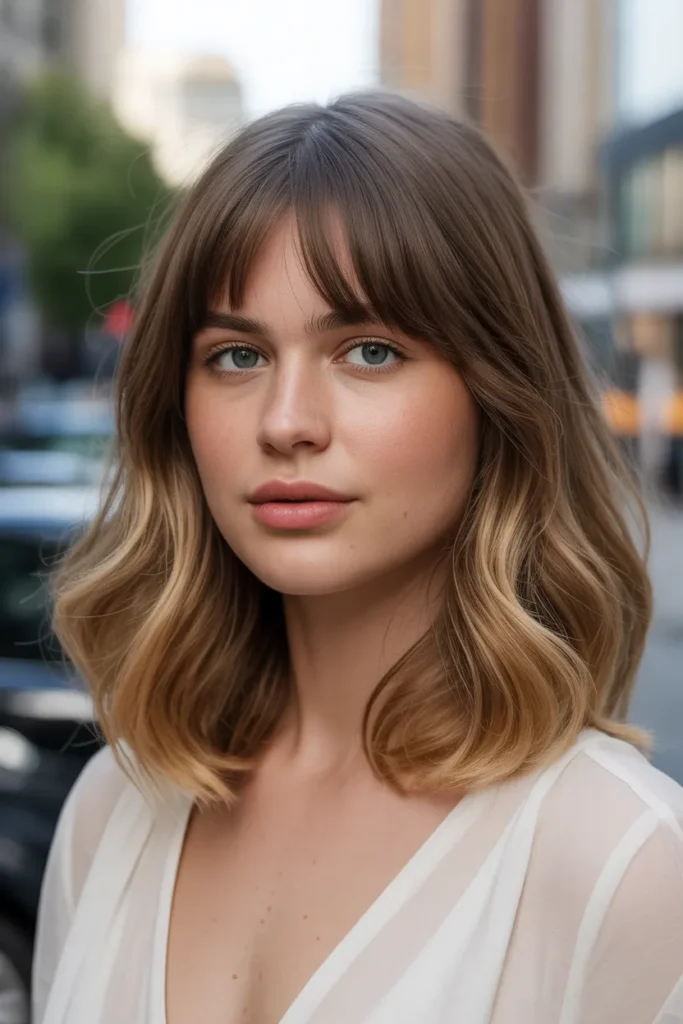 Curtain Bangs with Medium-Length Hair