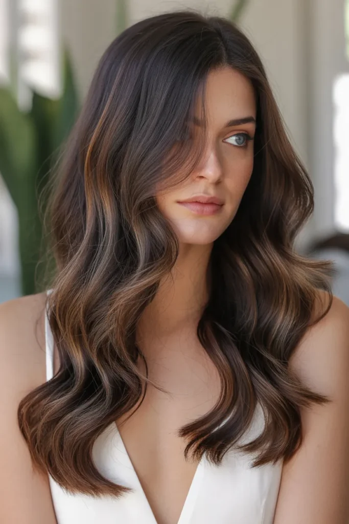 Dark Brown with Mocha Ribbon Highlights