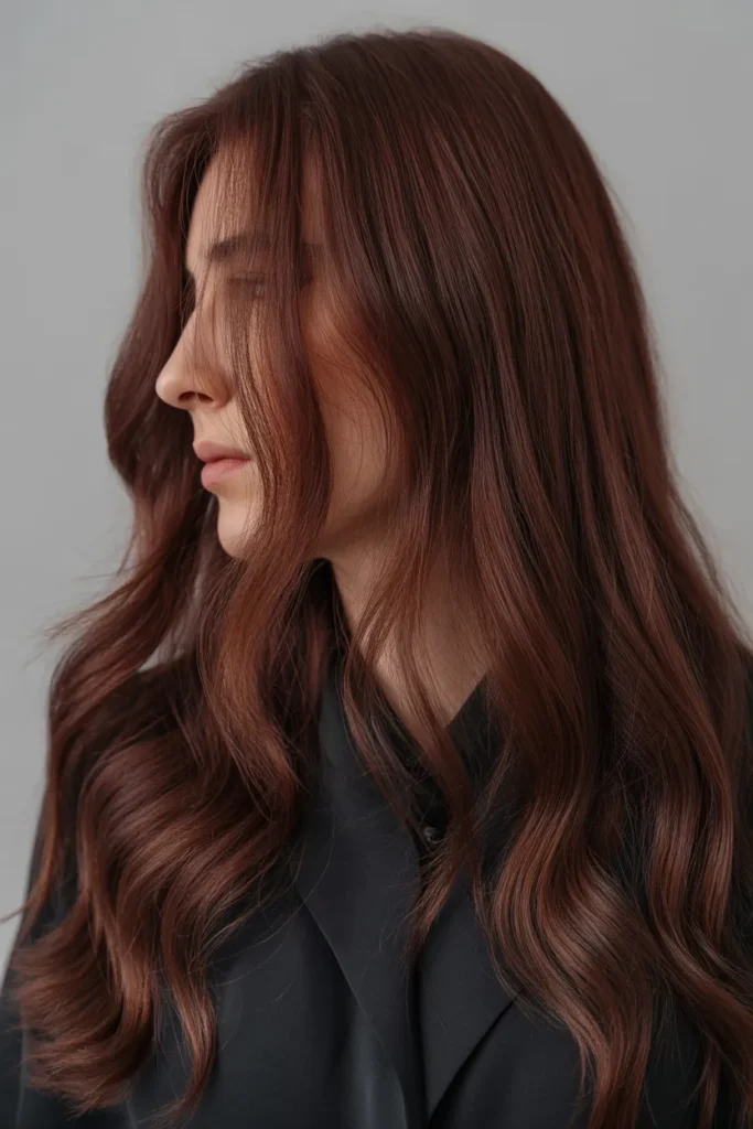 Dark Cherry Brown with Rich Shine