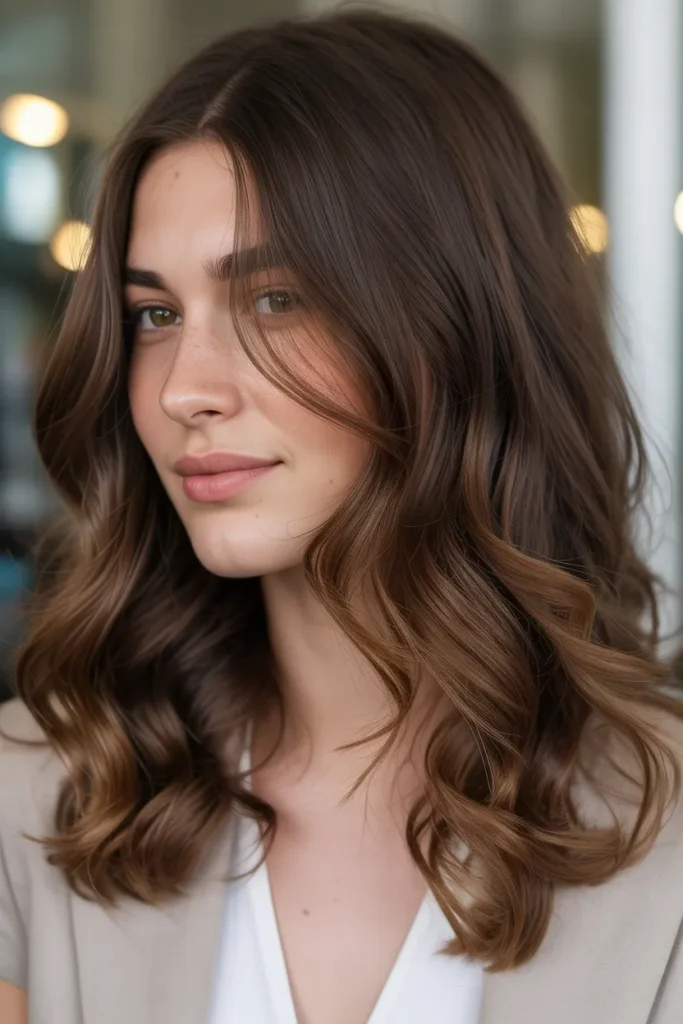 Dark Walnut Brown with Soft Highlights