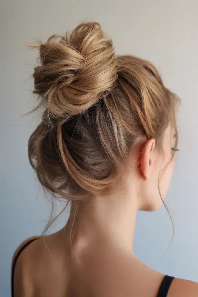 Double Twisted Messy Bun