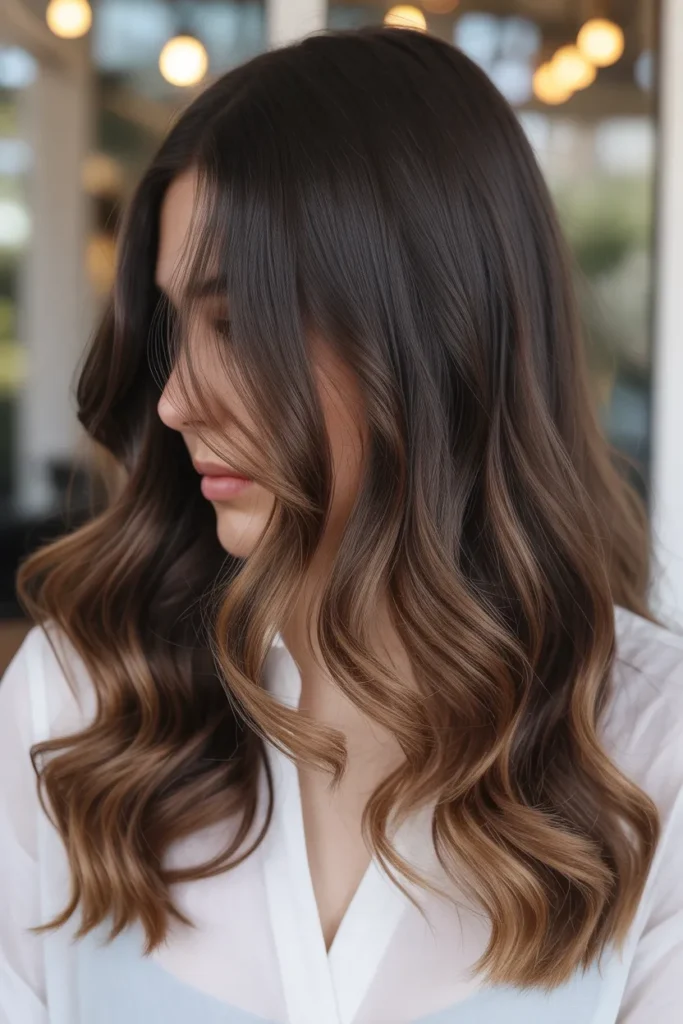 Espresso Brown with Caramel Balayage