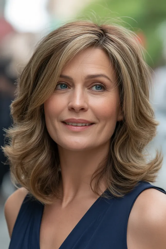 Face-Framing Medium Cut with Soft Waves