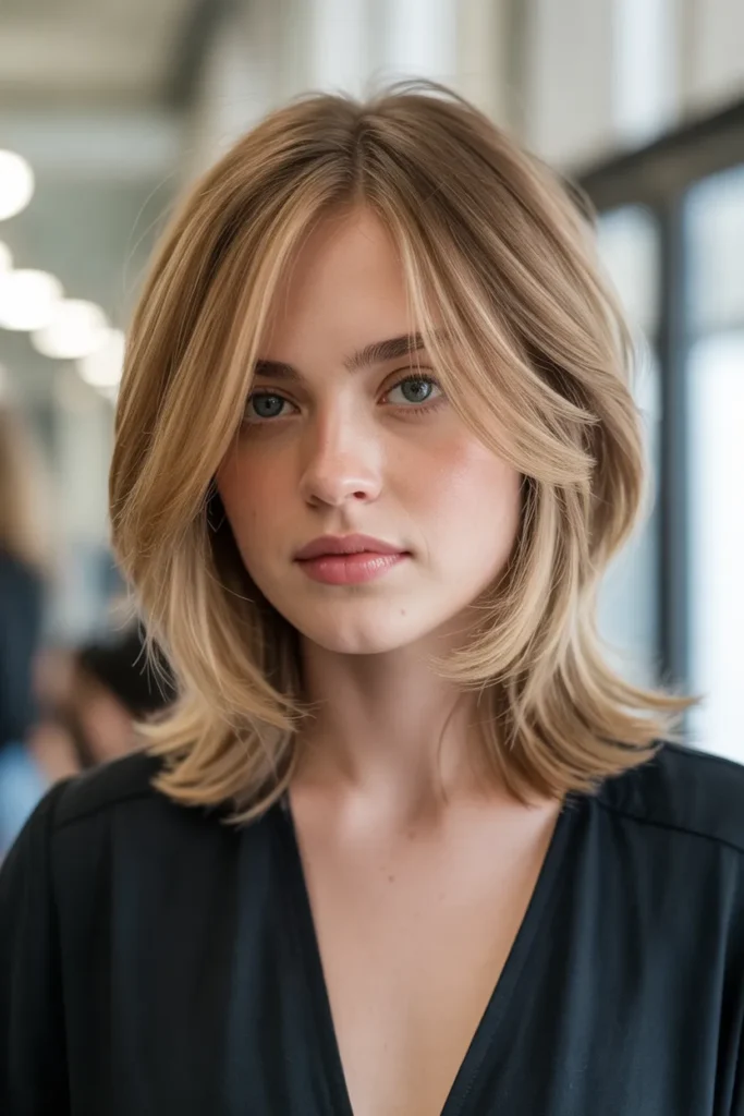 Feathered Shoulder-Length Cut