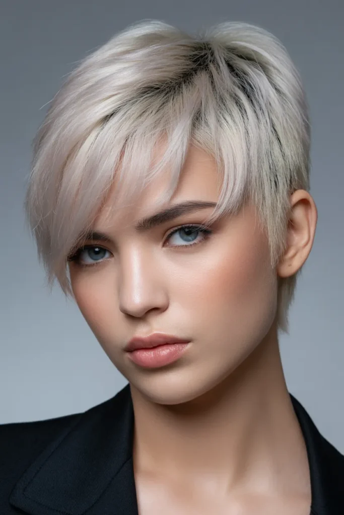 Frosted Blonde with Modern Edge