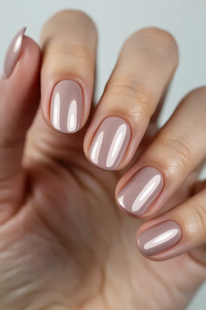 Glazed Nude Chrome Nails