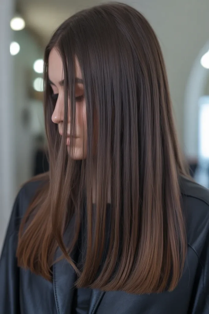 Glossy Dark Brown with Micro Highlights