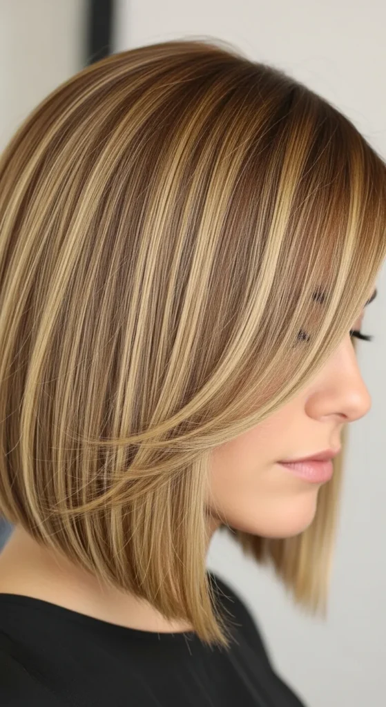 Golden Honey Blonde Bob