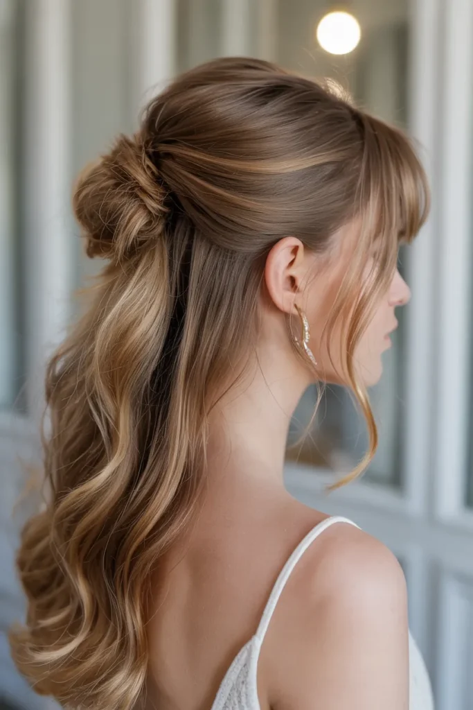 Half Up with Lifted Crown Volume