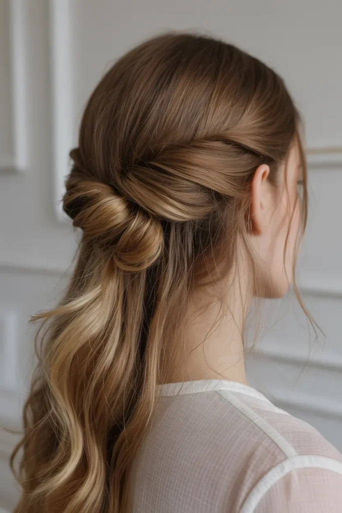 Half Up with Soft Rolled Sections