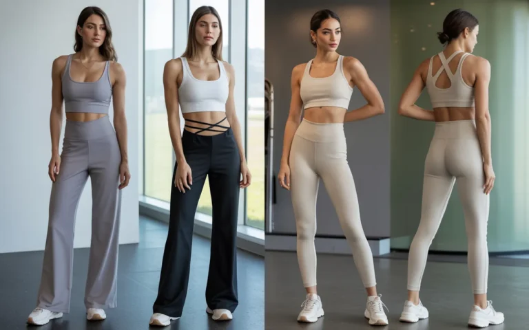 High-Neck Tank with Cross-Back Leggings.