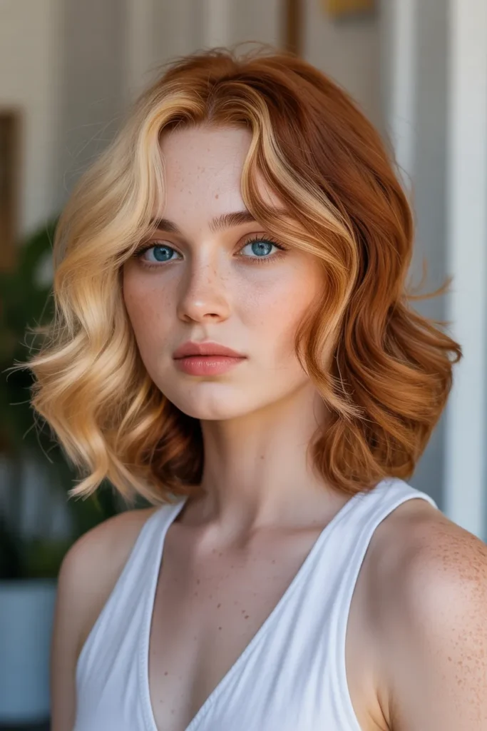 Honey Blonde and Deep Auburn Calico Hair