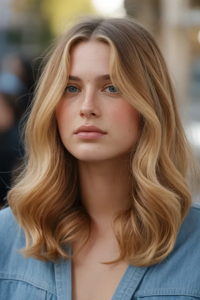 Honey Blonde with Caramel Lowlights