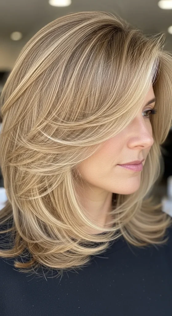 Honey Blonde with Feathered Layers