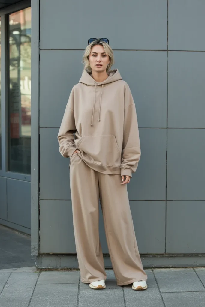 Hoodie with Wide-Leg Pants