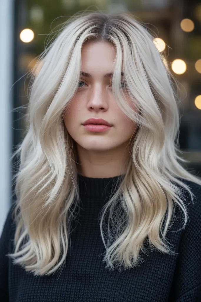Icy Blonde with Platinum Highlights