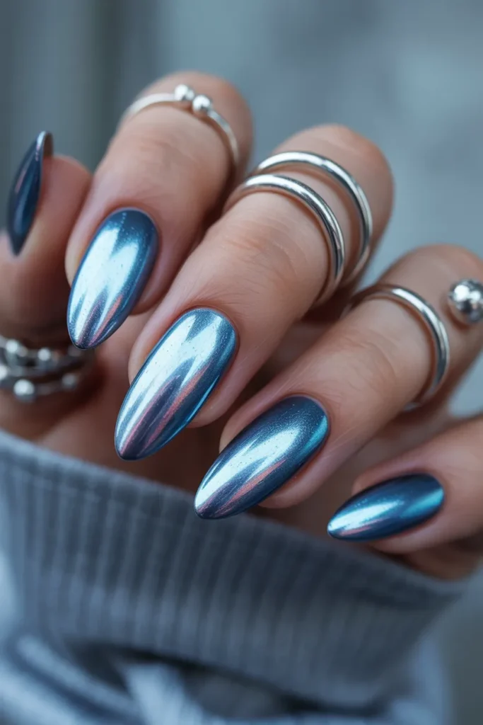 Icy Blue Chrome Shine