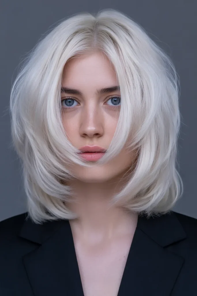 Icy Platinum Blonde with Clean Finish